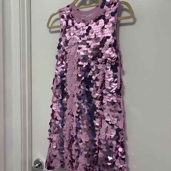 Zara Purple Sequin Mini Dress - Picture 2 of 6